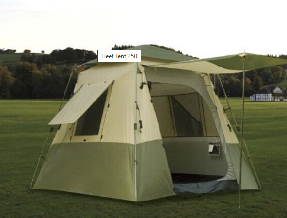 Fleet Tent 250 lightweight 2–3 person dome tent with PU‑coated fly and PE floor, compact for trekking, weekend camping and festivals, supplied with poles, pegs, guy lines and carry bag.